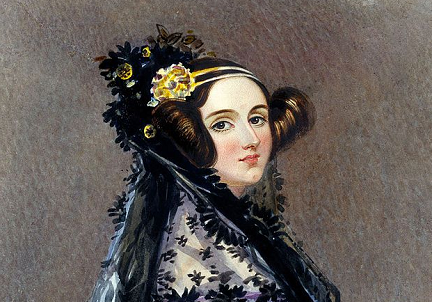 Imagem que mostra uma pintura colorida de Ada Lovelace.
